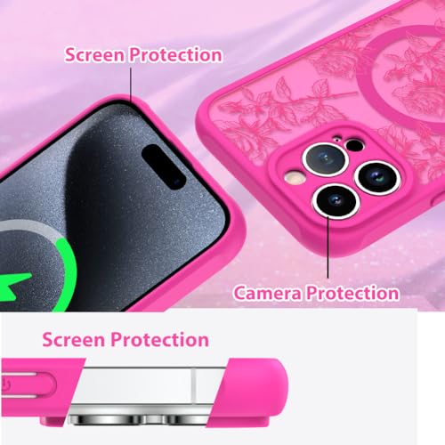 Coque iPhone 15 Pro Max aimantée esthétique rose mat - 4