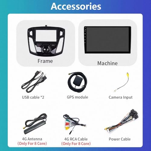 Radio de coche 2 DIN para Ford Focus 3 con Android Auto inalámbrico y 64GB 4