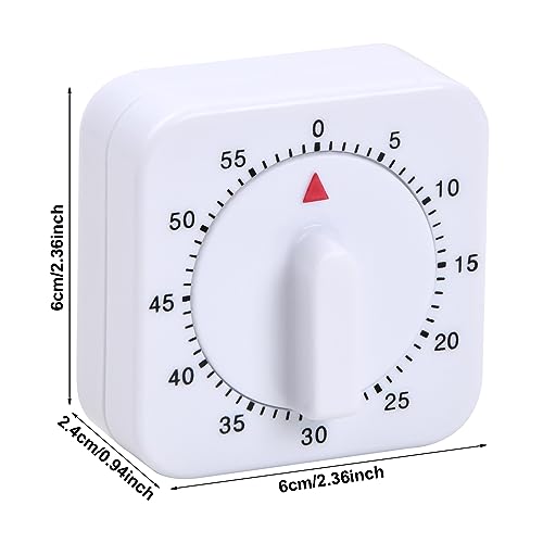 Wisebom Kitchen Timer, 60 Minute Mechanical, White, Kitchen Home Baking Tool, Regular - Image 3