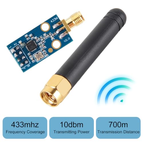 4Set CC1101 433MHz Wireless Transceiver Module with SMA Antenna Supports 315/868/915MHz Frequency Bands, High Sensitivity RF Module for IoT and RF Projects by DORHEA - Used condition - Image 3