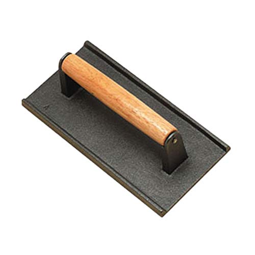 AME D'ESSENCE (1-PC) Cast Iron Steak Weight Commercial Grade Heavy Burger Press Great for Hamburger or Panini Iron Press Large Size 9 x 5