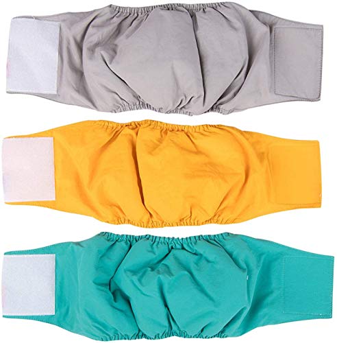 Couches lavables pour chiens mâles de taille XS lot de 3 pièces