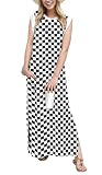 GRECERELLE Womens Summer Casual Loose Split Long Maxi Vacation Dress with Pockets (FP Checkered, Large)