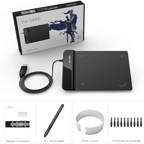 XPPen Star G430S Tablette Graphique en 4x3 Pouces avec Stylet 8192 Niveaux – vue 8