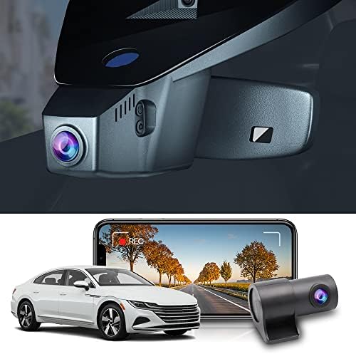 Fitcamx Front 2K+Rear 1080P Dash Cam Adapts for Volkswagen Arteon 2019-2024 S SE SEL Premium R-line 4motion, OEM Look, Dual HD Video, Loop Recording, WiFi & APP, Parking Mode, Easy to Use, 64GB Card