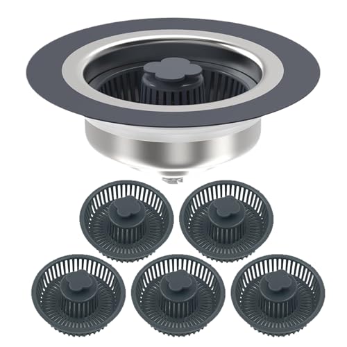 Plug Del Colador De Fregadero - Cattador De Drenaje De Canasta De Malla De Cocina, Cubierta De Trampa De Alimentos De Acero | Inserto De Desagüe De Tope Extraíble, Filtro De Desechos De Acero Inoxidab