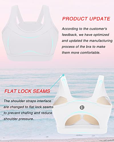 Image of RUNNING GIRL High Impact Sports Bras for Women,Racerback Running Bra Workout Crop Tank Tops Longline Sports Bra Push up