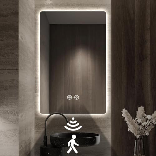 nolsia LED Bathroom Mirror with Lights, Ultra-Clear, Shatter-Proof, 36"x28" Smart