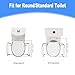 XIAOSHUNER Raised Toilet Seat with Handles for Seniors - Adds 5 Inch - Elevated Toilet Seat Riser with Cushion - Supports 300 lbs - for Standard/Round Toilet - Includes Lid, Blue