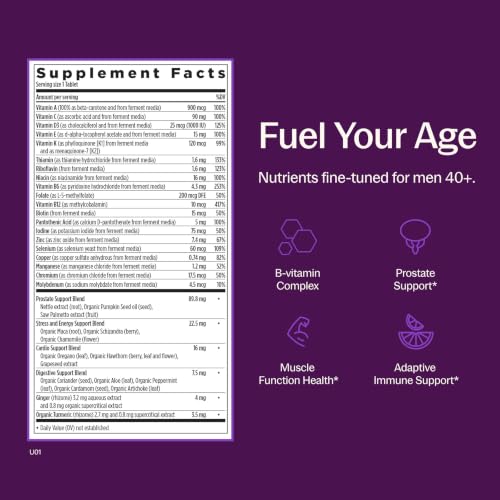 New Chapter Every Man's One Daily 40+ Multivitamin, 72 Tablets | Eyesight, Immune System, and Cellular Energy Support with Vitamin C and Saw Palmetto, Gluten Free and Vegetarian - image 4