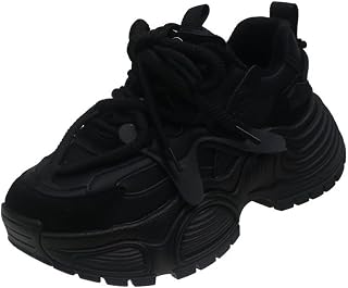 Retro Grueso Fondo Color Bloquear papá Zapatos Mujeres otoño e Invierno Moda Casual Zapatillas al Aire Libre Zapatos Aumento de Altura Plataforma Zapatos