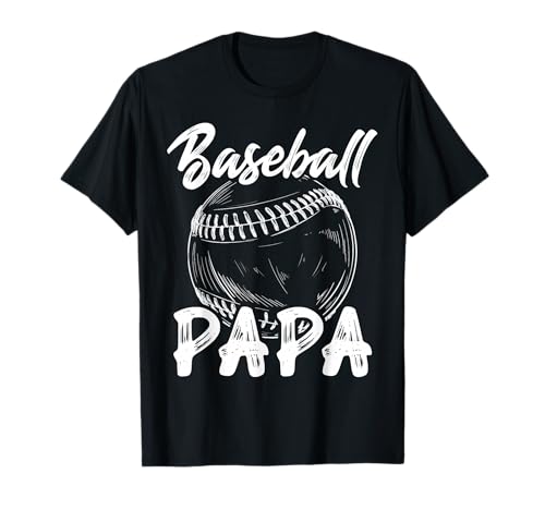 Baseball Papa For Men Family Matching Players Team Dad Daddy T-Shirt