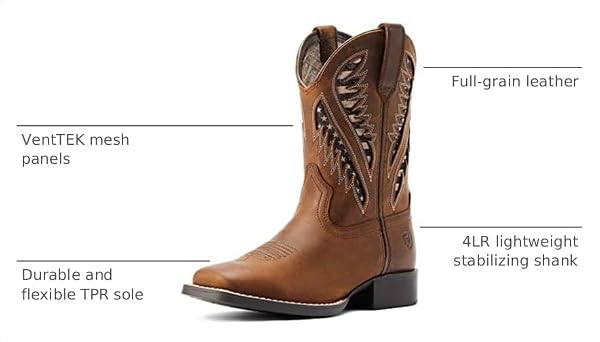 ARIAT BMVY9 Quickdraw VentTEK Western Boot Distressed Tan 2 by ARIAT - Used condition - Image 3