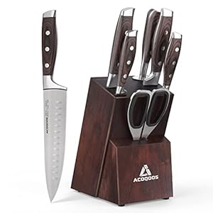 ACOQOOS Knife Set with Block