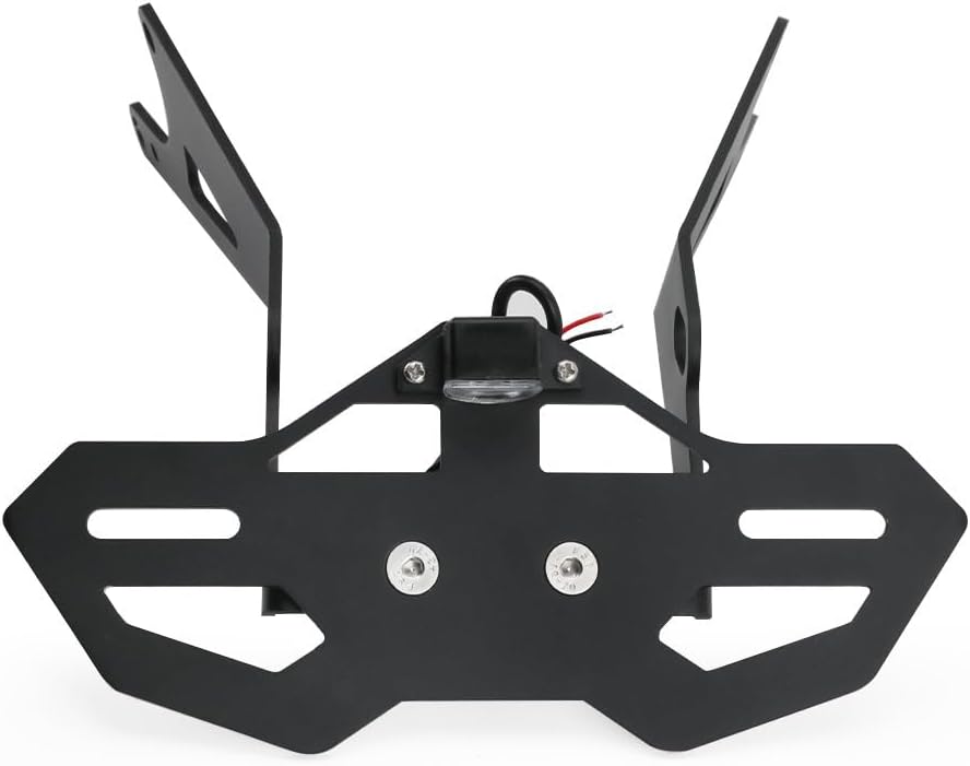 License Plate Holder, For HONDA CBR650R / CB650R 2021-2023, Fender Eliminator with LED License Plate Lights and Turn Signal Mounting Holes (Black)