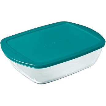 Pyrex Cook & Store Glass rectangular Dish high resistance with lid 28x20x8 cm