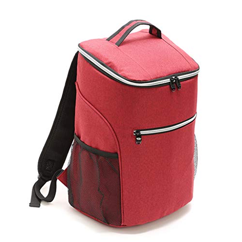 chenpaif 20L Backpack Cooler Food Drinks Carrier Insulated Drinks Ice Pack Lunch Dinner Carrier Box Red