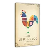 coq sportif vintage Les affiches sur toile se distinguent des affiches en papier car elles ne se détériorent pas en raison de facteurs environnementaux tels que l'humidité.