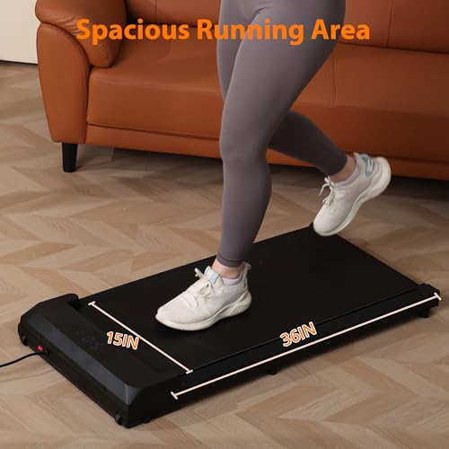 Image of Walking Pad Treadmill Vibration Pad, Under Desk Treadmills for Home /Office with 250 lbs Weight Capacity, 2.5HP Low Noise Walking Pad, Remote Control, LED Display