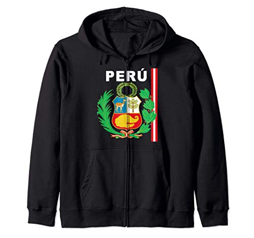 Emblema Nacional Peruano y Bandera Sudadera con Capucha