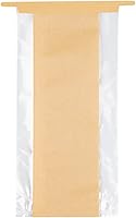 Vista 2 de Restaurantware - Bag Tek - Bolsas de corbata de estaño kraft de 4.6 x 3.5 x 12.5 pulgadas, 100 bolsas resellables para panadería - Fondo plano