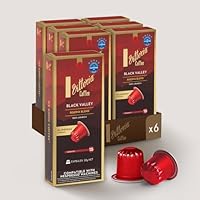 Vittoria Coffee Black Valley 100% Arabica Nespresso Compatible Aluminium Capsules 52 g (6 Packs x 10 Pods)