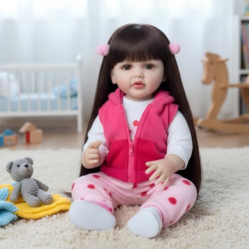 Muñeca Reborn Baby Doll 22 pulgadas Realista Vinilo miniatura 1