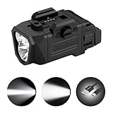OLIGHT PL X Tactical Flashlight Rechargeable USB-C Dual Beams Strobe Combo 22,500 Candelas Spotlight and 1,200 Lumens Floodlight Adjustable & Reversible Lugs, for 1913 / GL Rail Mount (Matte Black)