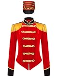 Linjinx Costume Da Direttrice Di Circo Per Donna Giacca Elegante In Velluto A Maniche Lunghe Con Frange Cappello Costume Da Maestro Di Cerimonie Lusso Taglie Sxl Rosso S