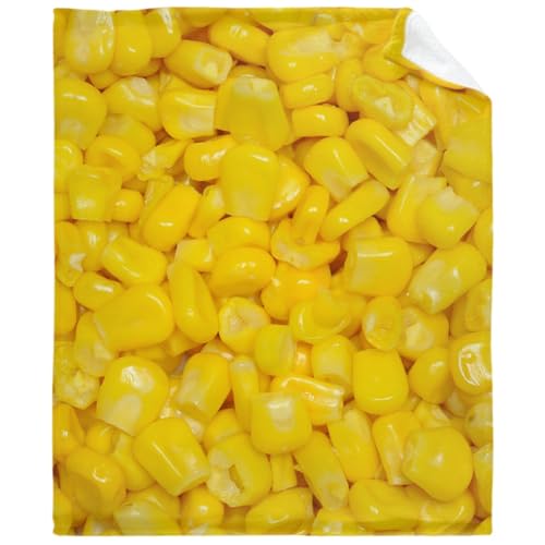 Corn Blanket, Corn Food Funny Blanket Gift for Boy Girl Kids Throw Warm Cozy Soft Plush Lightweight Bedding 40"x50" for Kid for Sofa,Bed and Living Room