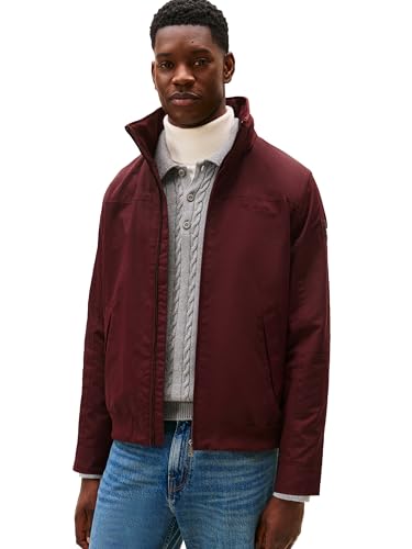 Tommy Hilfiger Men's Lightweight Waterproof Regatta Jacket, DEEP BURGUNDY Small