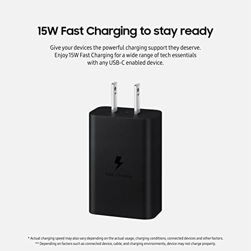 SAMSUNG 15W Wall Charger Type C (USB-C Cable Included), Black by Samsung - Image 5