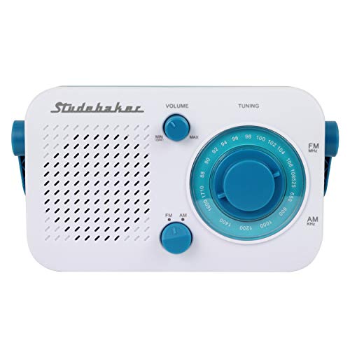 Studebaker Portable Am/Fm Radio (White) Sb2001 #TOP3