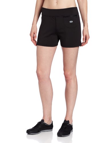 Terramar Women's Eclipse Loose Fit Shorts, Black, Medium