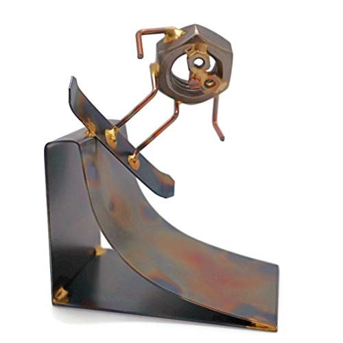 Snowboard Nut Metal Art Figurine Desk Decor Trophy Gift