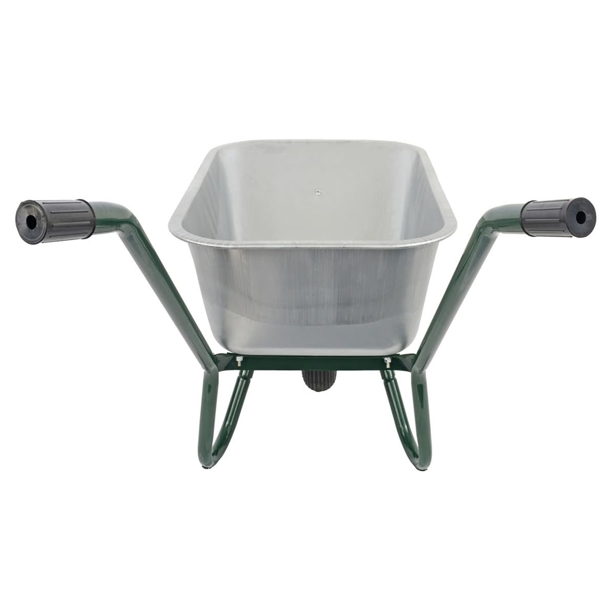 Matrix Schubkarre Profi 100l Liter 250 kg mit zusätzlichem Bodenblech pannensichers PU-Rad Schubkarren groß Garten Scheibtruhe Bauschubkarre | Mulde verzinkt | Metall Felge mit Kugellager | Farbe grün