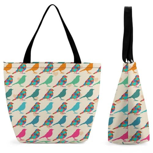 Sac à main pour femme oiseau coloré aux finitions soignées pour le voyage