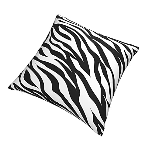 Shinengst Zebra Pattern Throw Pillow Cases Covers, Black And White 18X18 Inch Square Pillowcase Decorative For Home Deco Bedding Sofa Farmhouse Zebra Striped Printed Couch Cushion Cover, 18 X 18-Inch #TOP2