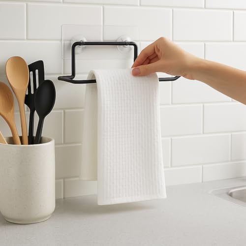 Image of Toilet Paper Roll Holder Kitchen Towel Hanger Kitchen Roll Holder Kitchen Tissue Roll Holder Toilet Roll Holder for Bathroom Toilet Tissue Rolls Holder(Pack of 2)