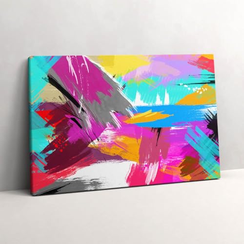 Peinture sur toile Wallfluent pour mur vide - Tableau abstrait 60x40cm haute qualité