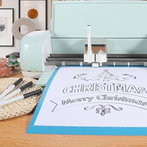 Image of REALIKE Variety Pens for Cricut Maker 3 /Maker 4 /Maker /Explore 3 /4 /5 /Air 2 /Air,Black Pens Set of 7Pack Include Fine Point Pen,Glitter Gel, Marker, Calligraphy Writing Drawing Pens