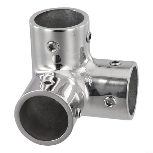 Raccord de tuyau coudé à 90 degrés en acier inoxydable 316 pour systèmes de main courante marine avec options de diamètre de 22 mm, 25 mm, 30 mm, 32 mm (25 mm)