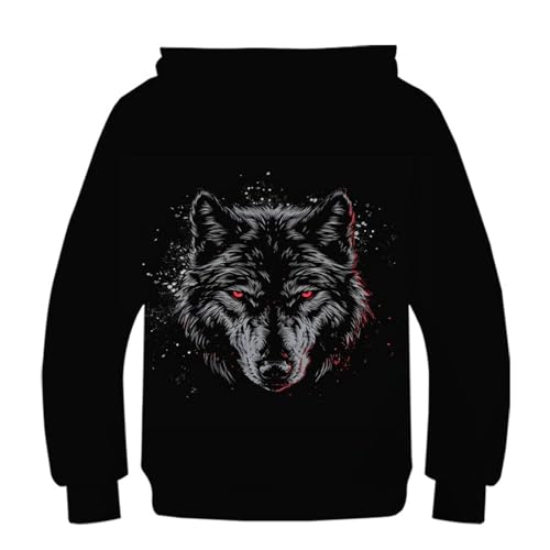 Sweat loup pull à capuche enfant parfait pour l'école et les sorties de week-end - 2