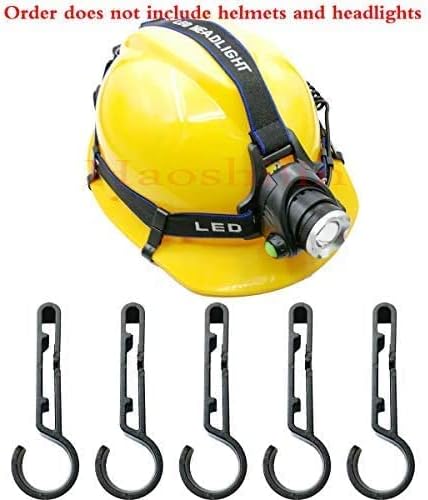 8 Pack Helmet Clips for Headlamp,Headlamp Hook, Easily Mount Headlamp on Narrow-Edged Helmet,Hardhat, Safety Cap