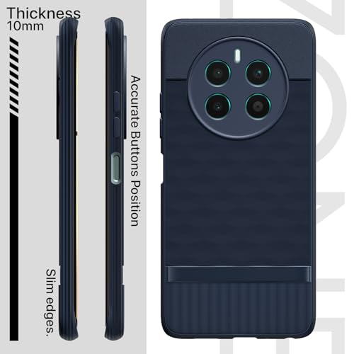 Image of Outlouders Back Cover for Realme 12 Plus 5G / P1 5G / Narzo 70 5G / 70 Pro 5G | TPU Soft Flexible Shockproof | Full Camera Protection Back Case (Blue)