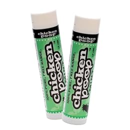 Chicken Poop Lip Balm Simone Chickenbone Mint Duo Moisturizer for Dry Chapped Lips, 0.15 oz, Pack of 2