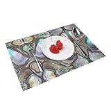 Lot de 4 sets de table antidérapants pour table de salle à manger avec chemin de table Motif ormeau