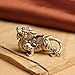 CLISPEED Feng Shui Kylin Statue Brass Home Decor Attract Wealth and Good Luck Wealth Prosperity Qilin Golden Feng Shui Unicorn Decor