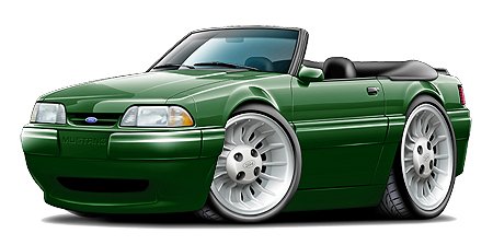 1987-93 Ford Mustang 5.0 Lx Muscle Car-Toon No Parking Sign #TOP2