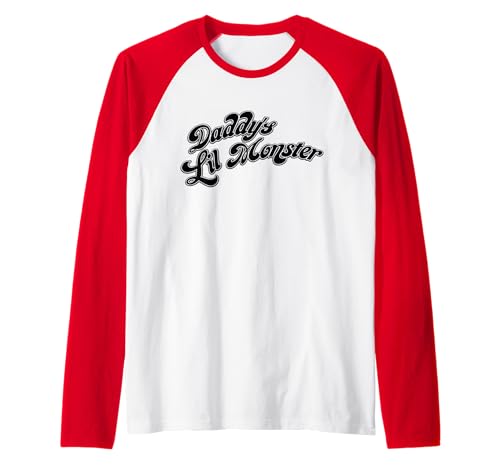Image of DC Suicide Squad Harley Quinn Daddys Lil Monster Raglan Baseball Tee